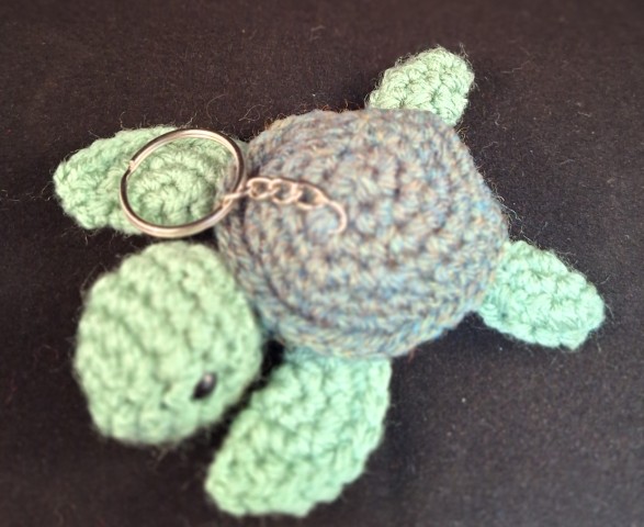 Crochet Key Ring Turtle (Teal)