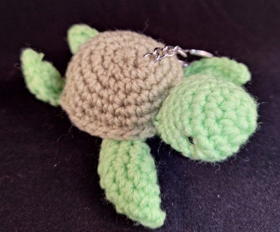 Crochet Key Ring Turtle  (Lime)