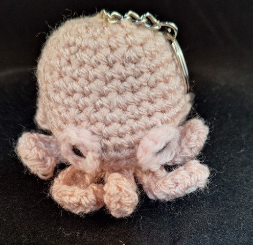 Crochet Key Ring Octopus (Pink)