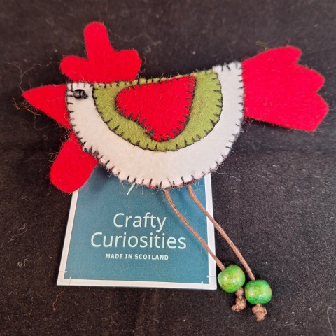 Hand stitched Brooch by Fiona (Bird)