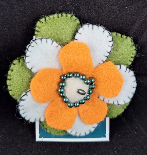 Hand stitched Brooch by Fiona