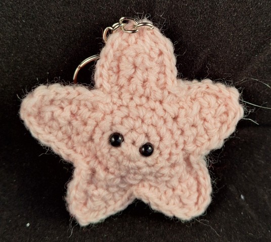 Crochet Key Ring Starfish (Pink)