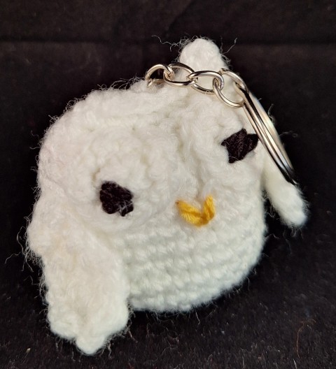 Crochet Key Ring (Owl White)