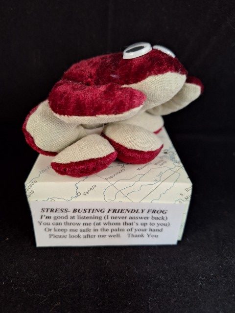 Stress Free Frog (Red/Velvet)