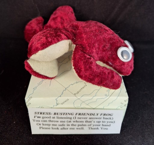 Stress Free Frog (Red/Velvet)