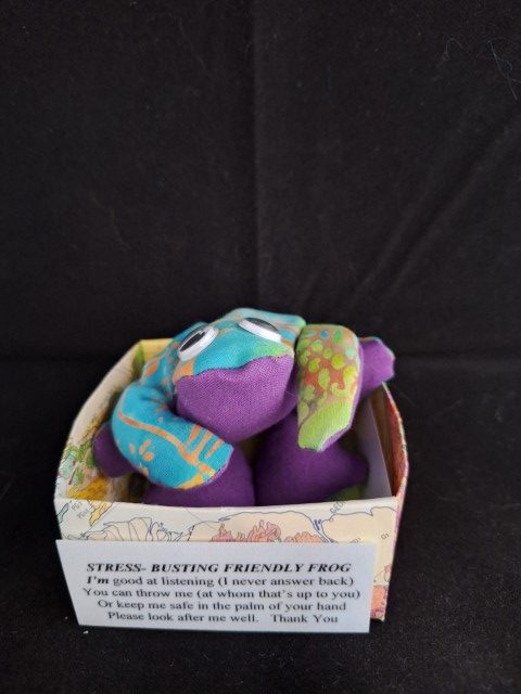 Stress Free Frog (Turquoise/Gold/Lime)