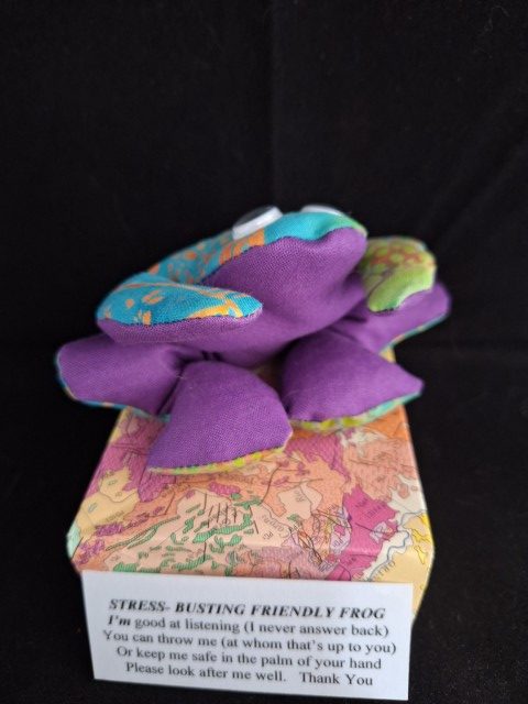 Stress Free Frog (Turquoise/Gold/Lime)