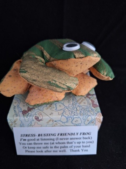 Stress Free Frog (Green/Gold)