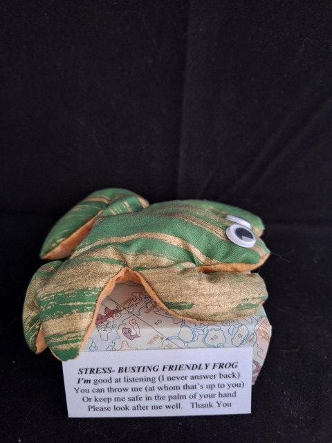 Stress Free Frog (Green/Gold)