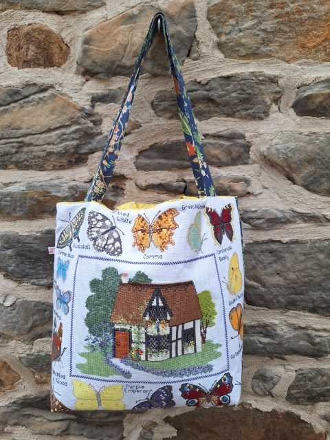 Unique Upcycled Fabric Bag, Large