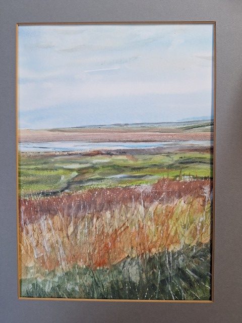 Watercolour of Aberlady Bay by Anne Frost