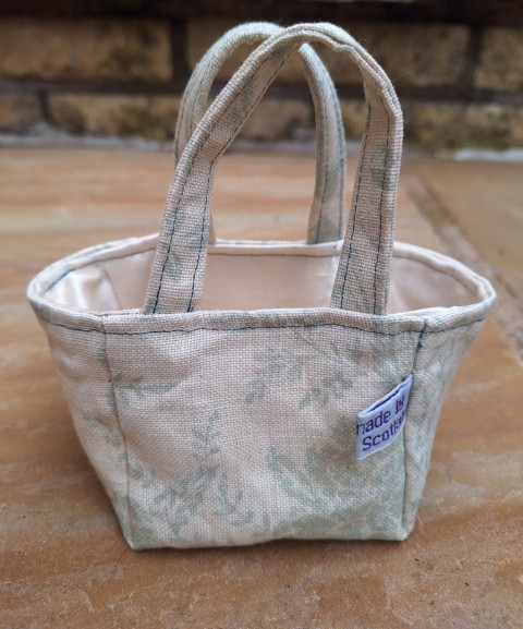 Mini Bag cream with light green design